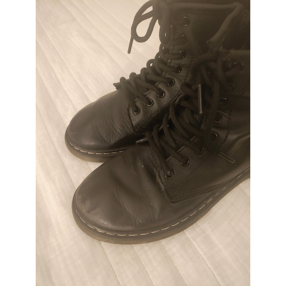 Dr. Martens 1460 J Black Leather Lace Up Ankle Boots US 3 UK 2 EU 34